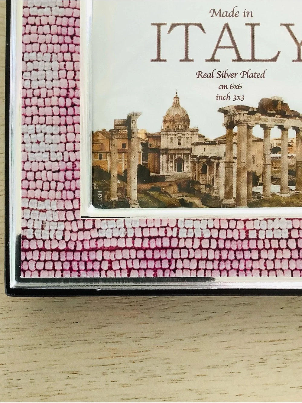 Beltrami Italy Pink Silver Plated Picture Frame